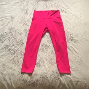 Neon Pink High Waisted Fabletics Capris